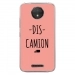 TPU0MOTOCPLUSDISCAMIONROSE - Coque souple pour Motorola Moto C Plus avec impression Motifs Dis Camion rose