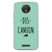 TPU0MOTOCPLUSDISCAMIONTURQUOI - Coque souple pour Motorola Moto C Plus avec impression Motifs Dis Camion turquoise