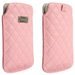 AVENYNPOUCH_ROSEL - Housse Luxe Krusell Avenyn Pouch en cuir synthétique rose Taille L