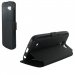BOOKVIEWK4NOIR - Etui Stand à rabat latéral avec fenêtre coloris noir pour LG-K4
