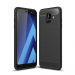 CARBOBRUSH-A62018 - Coque Galaxy A6-2018 antichoc coloris noir aspect carbone