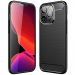 CARBOBRUSH-IP13PROMAX - Coque iPhone 13 Pro Max antichoc coloris noir aspect carbone