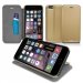 CASEBASEFOLIP655GOLD - Etui Folio gold métallisé satiné pour Apple iPhone 6 Plus de 5.5 pouces