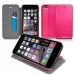CASEBASEFOLIP655ROSE - Etui Folio rose métallisé satiné pour Apple iPhone 6s Plus de 5,5 pouces