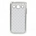 COVDIAMG3500BLANC - Coque rigide aspect matelassé blanc avec inserts diamants Galaxy Core Plus G3500