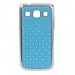 COVDIAMG3500BLEU - Coque rigide aspect matelassé bleu avec inserts diamants Galaxy Core Plus G3500