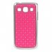 COVDIAMG3500ROSE - Coque rigide aspect matelassé rose avec inserts diamants Galaxy Core Plus G3500