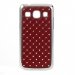 COVDIAMG3500ROUGE - Coque rigide aspect matelassé rouge avec inserts diamants Galaxy Core Plus G3500