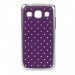 COVDIAMG3500VIOLET - Coque rigide aspect matelassé violet avec inserts diamants Galaxy Core Plus G3500