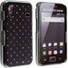 COVDIAMS5830NOIR - Coque rigide matelassée noire toucher gomme avec aspect diamants Galaxy Ace S5830
