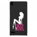 CPRN1ASCENDP6SEXYGIRLBLANC - Coque rigide pour Huawei Ascend P6 avec impression Motifs Sexy Girl blanche