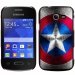 CPRN1POCKET2BOUCLIER - Coque rigide noire Galaxy Pocket 2 avec impression Motif bouclier capitaine américain