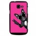 CPRN1S7390CHIENVFUSHIA - Coque rigide Galaxy Trend Lite S7390 Impression Chien à Lunettes sur fond fushia