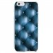 CRYSIP6PLUSCAPITONBLEU - Coque rigide pour Apple iPhone 6 Plus avec impression Motifs effet capitonné bleu
