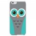 CRYSIP6PLUSCHOUETTE1 - Coque rigide pour Apple iPhone 6 Plus avec impression Motifs chouette bleue et grise