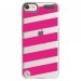 CRYSTOUCH5BANDESFUSHIAS - Coque rigide transparente pour Apple iPod Touch 5 avec impression Motifs bandes fushias