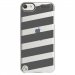 CRYSTOUCH5BANDESGRISES - Coque rigide transparente pour Apple iPod Touch 5 avec impression Motifs bandes grises