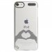 CRYSTOUCH5MAINCOEUR - Coque rigide transparente pour Apple iPod Touch 5 avec impression Motifs mains en forme de coeur