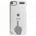 CRYSTOUCH5MAINDOIGT - Coque rigide transparente pour Apple iPod Touch 5 avec impression Motifs doigt d'honneur