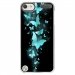 CRYSTOUCH5PAPILLONSBLEUS - Coque rigide transparente pour Apple iPod Touch 5 avec impression Motifs papillons bleus