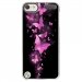 CRYSTOUCH5PAPILLONSFUSHIAS - Coque rigide transparente pour Apple iPod Touch 5 avec impression Motifs papillons fushias