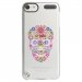 CRYSTOUCH5SKULLFLEUR - Coque rigide transparente pour Apple iPod Touch 5 avec impression Motifs crâne en fleurs