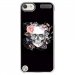 CRYSTOUCH5SKULLFLOWER - Coque rigide transparente pour Apple iPod Touch 5 avec impression Motifs skull fleuri