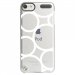 CRYSTOUCH6RONDSBLANCS - Coque rigide transparente pour Apple iPod Touch 6G avec impression Motifs ronds blancs