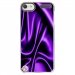 CRYSTOUCH6SOIEMAUVE - Coque rigide transparente pour Apple iPod Touch 6G avec impression Motifs soie drapée mauve