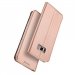 DUX-FOLIOS8PLUSROSE - Etui Galaxy S8-Plus rose fin avec rabat latéral aimant invisible et coque souple