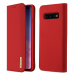 DUX-WISHS10PLUSROUGE - Etui Galaxy S10+ en cuir rouge rabat latéral fonction stand