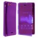 FLIPGELXPJVIOLET - Etui Gel rabat et tactile pour Sony Xperia ST26i coloris violet translucide