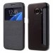 FOLIOVIEWGALS7NOIR - Etui Folio View ultra fin noir pour Samsung Galaxy S7 avec fenêtre de visualisation appelant