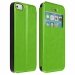FOLIOVIEWIP5VERT - Etui Slim Folio View articulé vert stand pour iPhone 5s
