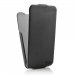 FONEX-FLIPS862B - Etui Fonex vertical ultra-fin pour iPhone SE noir
