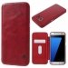 GCASEBUSINES7EDGEROUGE - Etui galaxy S7-Edge GCase Business rouge rabat latéral logement carte