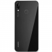 HUAWEI-DOSP20LITENOIR - Dos Huawei P20 Lite en verre noir avec vitre appareil photo et bouton empreinte