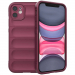 IX008-IP11BORDEAUX - Coque iPhone 11 antichoc relief texturé coloris bordeaux