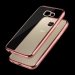 SOFTBRUSH-A320ROSE - Coque souple Galaxy A3-2017 flexible avec contour rose et dos transparent