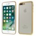 SOFTBRUSHIP7PLUSGOLD - Coque souple pour iPhone 7 plus or et dos transparent