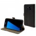 STAX-FOLIOS7EDGENOIR - Etui type portefeuille Galaxy-S7-Edge noir rabat latéral et logements cartes