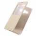 SVIEWGALJ12016GOLD - Etui Folio View gold pour Galaxy J1-2016 fenêtre de visualisation