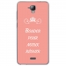 TPU0ALTICES40BOUDERROSE - Coque souple pour Altice S40 avec impression Motifs Bouder pour mieux Régner rose