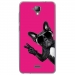 TPU0ALTICES40CHIENVFUSHIA - Coque souple pour Altice S40 avec impression Motifs chien à lunettes sur fond fushia