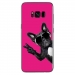 TPU0GALS8PLUSCHIENVFUSHIA - Coque souple pour Samsung Galaxy S8 Plus avec impression Motifs chien à lunettes sur fond fushia