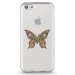 TPU0IPHONE5CPAPILLONSEUL - Coque souple pour Apple iPhone 5C avec impression Motifs papillon psychédélique