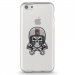 TPU0IPHONE5CSKULLCASQUE - Coque souple pour Apple iPhone 5C avec impression Motifs tête de mort avec un casque de moto