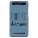 TPU0JUST5CHIEUSEBLEU - Coque souple pour Konrow Just5 avec impression Motifs Chieuse d'Amour bleu
