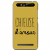 TPU0JUST5CHIEUSEOR - Coque souple pour Konrow Just5 avec impression Motifs Chieuse d'Amour or