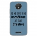 TPU0MOTOCPLUSBORDELIQUEBLEU - Coque souple pour Motorola Moto C Plus avec impression Motifs Je ne suis pas bordélique bleu
